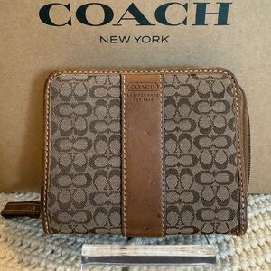 Coach Vintage Monogram Leather Zip Around Wallet
